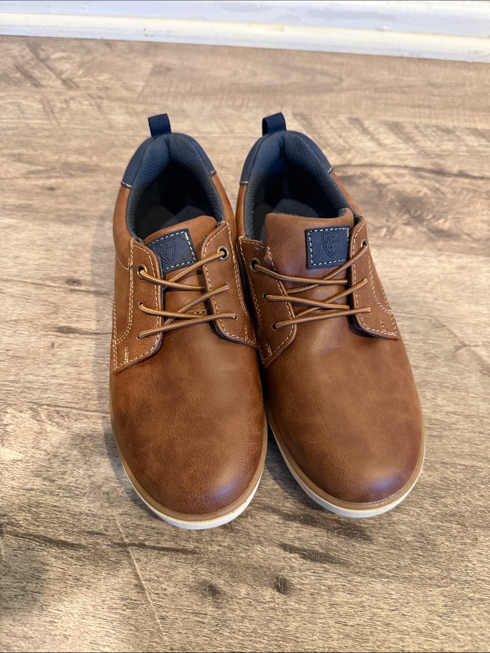 Deer Stags Boys Tan Brown Casual Lace-Up Shoes
